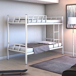 beliche de ferro com grade de proteção estilo industrial em branco