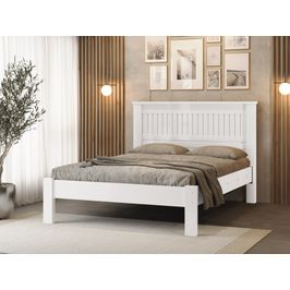 Cama Casal Mônaco Robusta Pés Reforçados Camas Fenix Branco