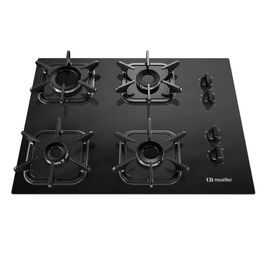 Cooktop Mueller 4 Bocas Com Queimador Ultra Chama G5 | Preto (Bivolt)