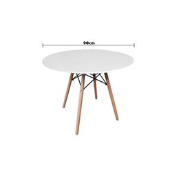 Mesa de Jantar Eiffel Charles Eames DKR 90cm Branca