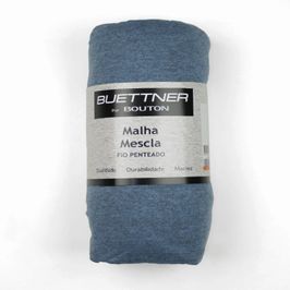 Lençol Com Elástico Buettner King Malha Mescla 193mx203mx35cm Azul