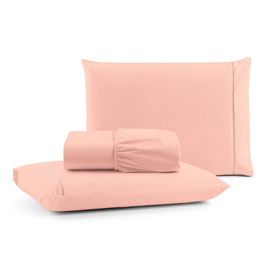 Jogo de Lençol Queen Mirante 100% Algodão 3 Peças - Rosa
