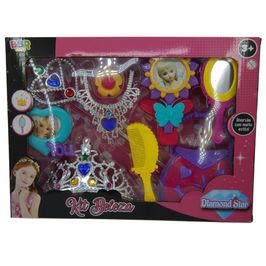 Kit de Beleza Infantil com Colar de Pedra Azul BBR R3358
