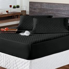 Protetor Colchão Max Impermeável Queen 3 Peças - Preto