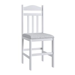 Conjunto 2 Cadeiras de Madeira Móveis Canção Branco