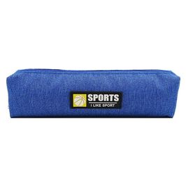 Estojo Escolar Azul - Bolsa Organizador Porta Lápis, Caneta  20.5x5.5cm