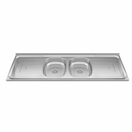 Bacia Inox Com 2 Cubas 1,60x0,53 Duranox | Inox (S/V)