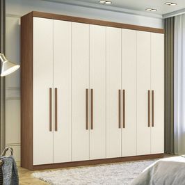 Guarda-Roupas Santos Andirá Master New 8 Portas 4 Gavetas | Jatoba/Areia