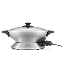 Panela Elétrica Tramontina by Breville Wok Chef em Alumínio Fundido com Tampa de Vidro 6 L 127 V 127 V