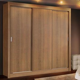 Guarda Roupa Casal Madesa Mônaco 3 Portas de Correr - Rustic Rustic