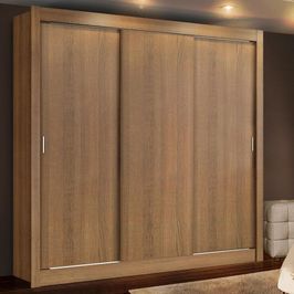 Guarda Roupa Casal Madesa Lyon 3 Portas de Correr 2 Gavetas - Rustic Rustic