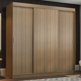 Guarda-Roupa Casal Madesa Reno 3 Portas de Correr - Rustic Rustic