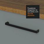 Balcão Gabinete de Pia 120 x 60 cm 1 Porta 2 Gavetas Rustic/Cinza (Sem Tampo) Agata Madesa