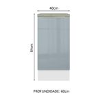 Balcão 40 cm 1 Porta Branco/Cinza Lux Madesa