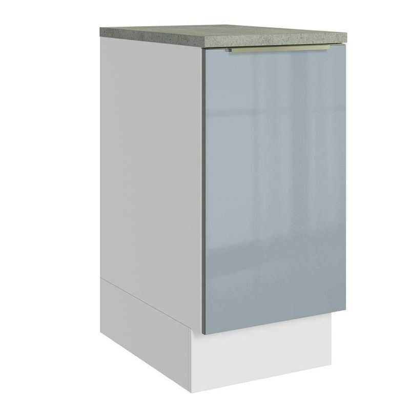 Balcão 40 cm 1 Porta Branco/Cinza Lux Madesa