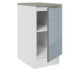 Balcão 40 cm 1 Porta Branco/Cinza Lux Madesa