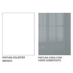 Balcão 40 cm 1 Porta Branco/Cinza Lux Madesa