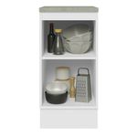 Balcão 40 cm 1 Porta Branco/Cinza Lux Madesa