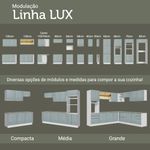Balcão 40 cm 1 Porta Branco/Cinza Lux Madesa