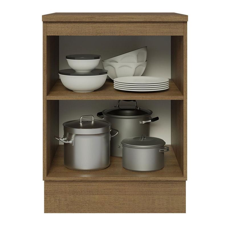 Balcão 60 cm 1 Porta Rustic/Cinza Lux Madesa