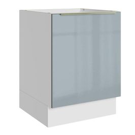 Balcão Madesa Lux 60 cm 1 Porta - Branco/Cinza Branco/Cinza