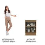 Balcão 60 cm 1 Porta Rustic/Cinza Lux Madesa