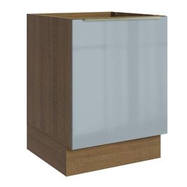 Balcão Madesa Lux 60 cm 1 Porta - Rustic/Cinza Rustic/Cinza