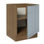 Balcão 60 cm 1 Porta Rustic/Cinza Lux Madesa