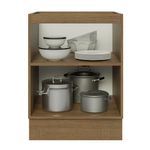 Balcão 60 cm 1 Porta Rustic/Cinza Lux Madesa