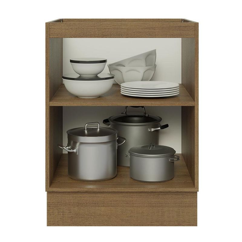 Balcão 60 cm 1 Porta Rustic/Cinza Lux Madesa
