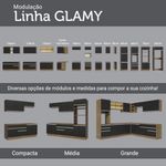 Balcão Madesa Glamy 120 cm 1 Porta e 2 Gavetas (Com Tampo) - Rustic/Preto