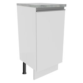 Balcão Madesa Glamy 35 cm 1 Porta - Branco Branco
