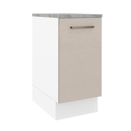 Balcão 35 cm 1 Porta Branco/Crema Agata Madesa Branco/Crema
