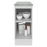Balcão Madesa Stella 35 cm 1 Porta - Branco/Rustic