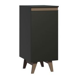 Balcão Madesa Reims 35 cm 1 Porta - Preto Preto