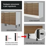 Balcão Madesa Stella 35 cm 1 Porta - Branco/Rustic