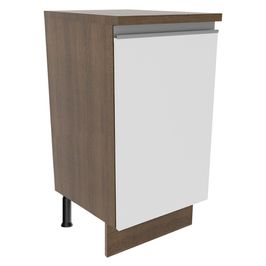 Balcão Madesa Glamy 40 cm 1 Porta - Rustic/Branco Rustic/Branco