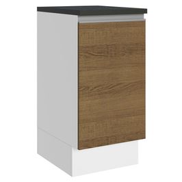 Balcão Madesa Acordes 100% MDF 40 cm 1 Porta - Branco/Rustic Branco/Rustic