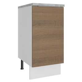 Balcão Madesa Stella 40 cm 1 Porta - Branco/Rustic Branco/Rustic