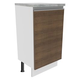 Balcão Madesa Glamy 40 cm 1 Porta - Branco/Rustic Branco/Rustic