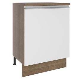 Balcão Madesa Glamy 60 cm 1 Porta - Rustic/Branco Rustic/Branco