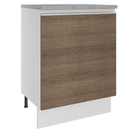 Balcão Madesa Glamy 60 cm 1 Porta - Branco/Rustic Branco/Rustic