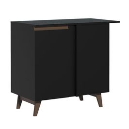 Balcão de Canto Madesa Reims 1 Porta - Preto Preto