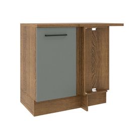 Balcão de Canto Madesa Agata 1 Porta - Rustic/Cinza Rustic/Cinza