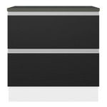 Balcão 100% MDF 80cm 2 Gavetas Branco/Preto Acordes Madesa