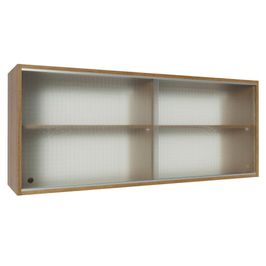 Armário Aéreo Madesa 2 Portas de Correr de Vidro para Cozinhas Glamy, Lux e Reims - Rustic Rustic