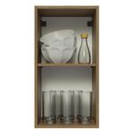 Armário Aéreo Madesa Glamy 35 cm 1 Porta - Rustic/Branco