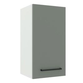 Armário Aéreo Madesa Agata 35 cm 1 Porta - Branco/Cinza Branco/Cinza