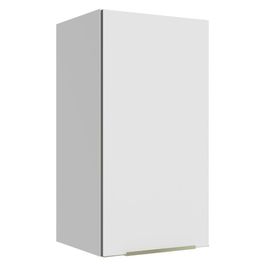 Armário Aéreo Madesa Lux 35 cm 1 Porta - Branco/Branco Veludo Branco/Branco Veludo