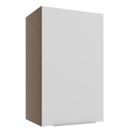 Armário Aéreo Madesa Stella 40 cm 1 Porta - Rustic/Branco Rustic/Branco